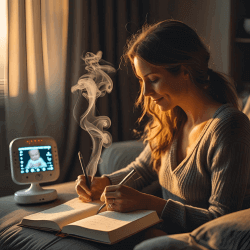 Calm morning routine setup for new moms