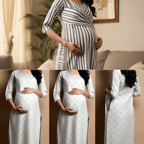 "nursing kurti with zipper for breastfeeding new mom"