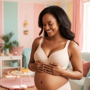 "cotton nursing bra with clip down access for breastfeeding"