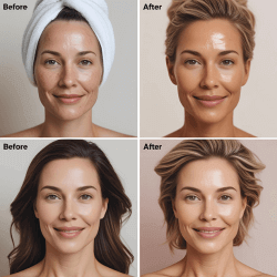 Before and after skincare for new moms - stretch mark results
